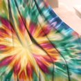 thumbnail image 3 of Colorful Tie Dye Mandala Pattern Blanket,Comfortable Soft Flannel Throw Blanket,All Season,Warm Lightweight Blankets for Sofa Bed Couch Living Room Chair,50"x60", 3 of 4
