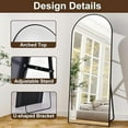 thumbnail image 6 of Anyrose 64.2"x 21.3" Arched Full Length Mirror Floor Mirror with Stand Free Standing, Black, 6 of 7