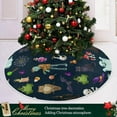 thumbnail image 6 of GZHJMY Halloween Tree Skirt Skull Xmas Tree Skirt Floor Door Round Mat Decorations for Holiday Party Home Christmas Day Ornaments, 35.4", 6 of 6
