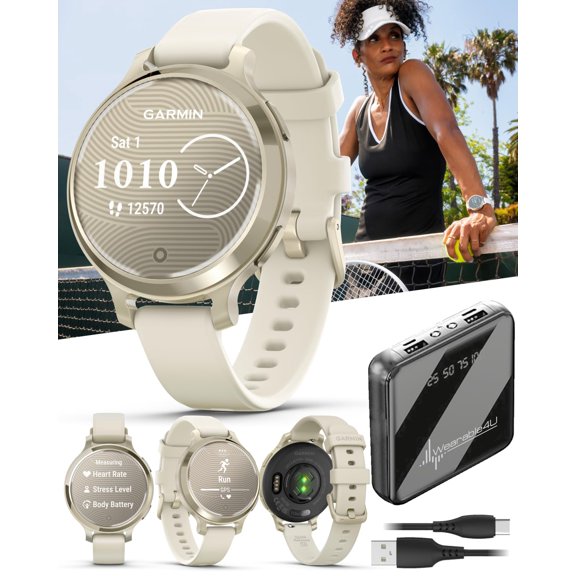 Wearable4U Garmin Lily 2 Active Reloj Inteligente GPS Lunar Gold