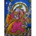 thumbnail image 5 of Lord Krishna Radha on swing Tapestry Sequin Wall Hanging, Home Decor Gift Fabric Print Poster, 5 of 5