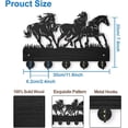 thumbnail image 2 of Perchero de pared con diseño de caballo, 30 x 20 cm, con 5 ganchos de aleación., 2 of 9