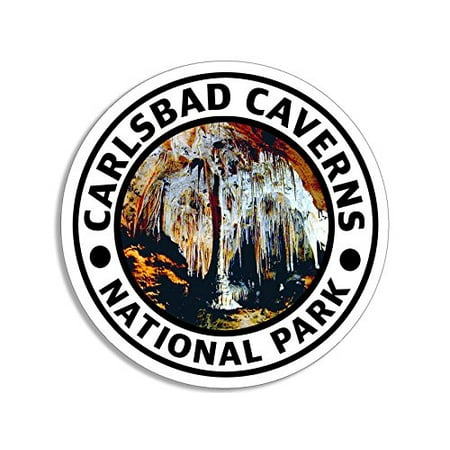 American Vinyl Round Carlsbad Caverns National Park Sticker (Hike Travel (The Best Rv Parks In America)