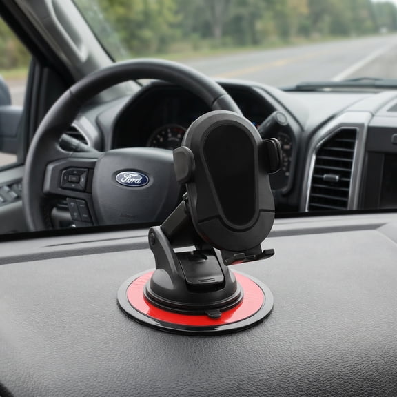 Hemobllo 4-Pack Round Adhesive Dashboard Pads for Car Phone Holders, Secure Non- Mounting, Black