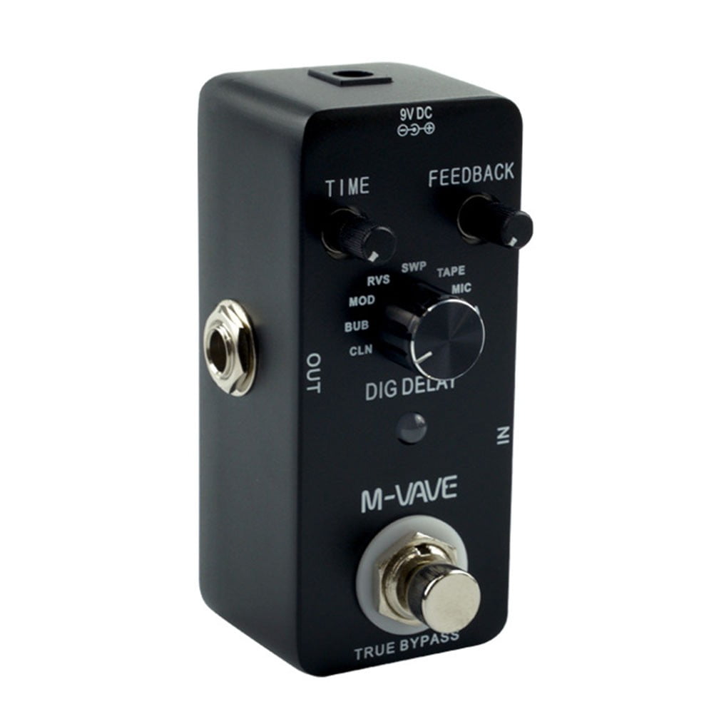 Gerich Professional M-VAVE DIG DELAY Digital Guitar Effect Pedal 9 Delay Effects with 2 Control Knobs Guitar Effect Pedal for E-Guitars