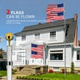 thumbnail image 4 of VIVOHOME 20FT Telescoping Flag Pole, with 3x5 Polyester American Flag and Golden Ball, Silver, 4 of 7