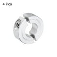 thumbnail image 3 of 4 Pack Double Split Clamp-On Shaft Collar 1/2" Bore Two-Piece Clamping Collar, 1-1/8" OD, 13/32" Thick, Aluminum, 3 of 6