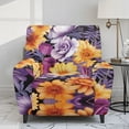 thumbnail image 2 of Yuyamidu Retro Flower Recliner Chair Covers for Living Room Comfortable Recliner Sofa Slipcovers with Pocket Replacement Reclining Chair Cover for Pets Kids Home Decor, 2 of 8