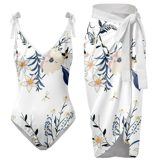 Aayomet Swimwear Women Color Block Print Racerback Swimwear Athletic Training Bathing Suits,Beige M