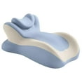 thumbnail image 2 of Almohada de cuña para cama, almohada de cuña de espuma viscoelástica, cojín antideslizante para dormir boca abajo, almohadas multifuncionales para Azul beige, 2 of 9