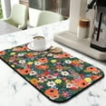 thumbnail image 2 of 2 Pack Washable Rubber Multicolored Flower Leaves Dish Drying Mats for Kitchen Counter Home Large Coffee Bar Pad Accessories and Decor for Utensils Stemware (2pcs 19.5''x12''), 2 of 6