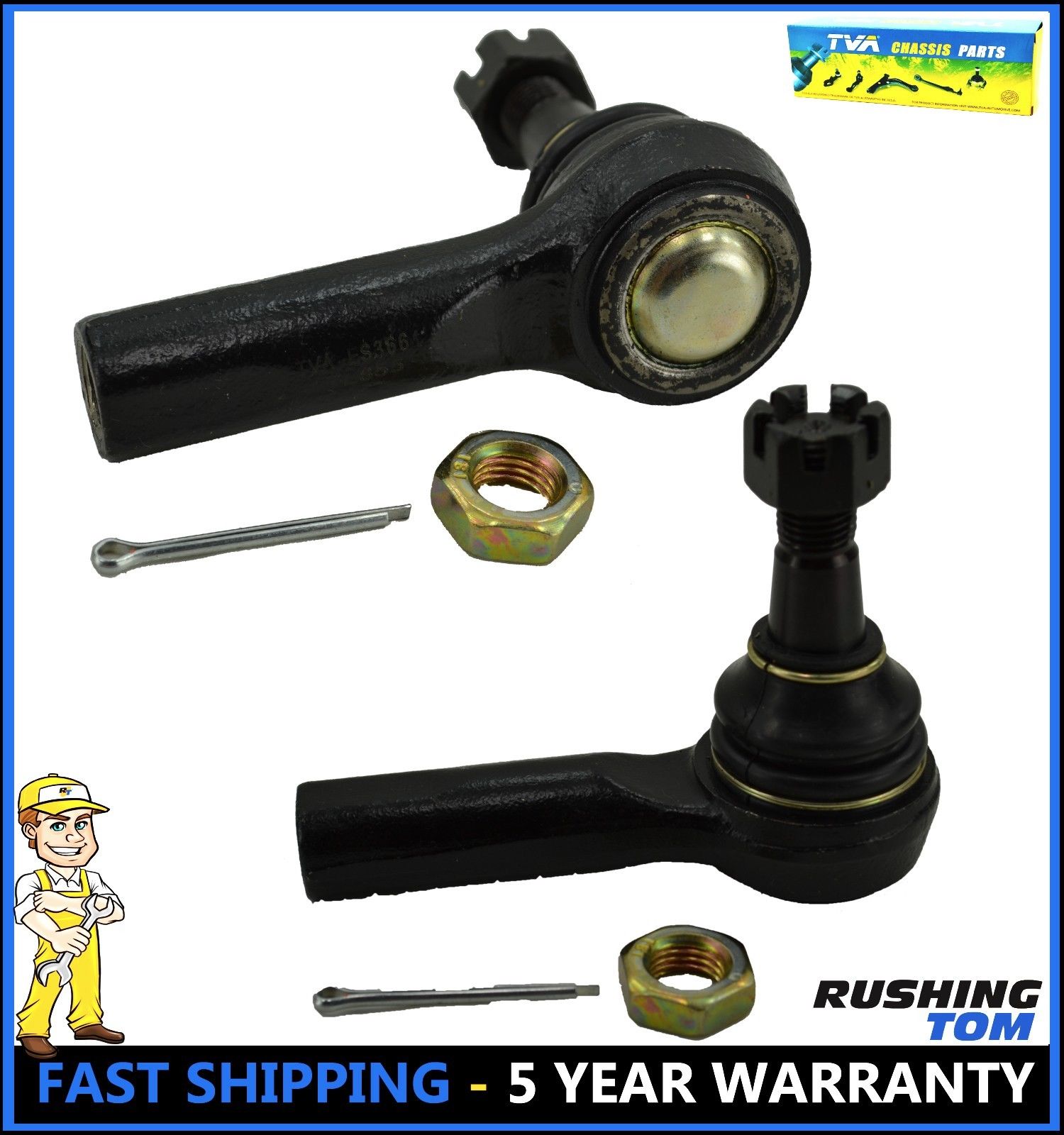 2 Front Outer Tie Rod for Nissan Xterra Frontier Xtrail Pathfinder