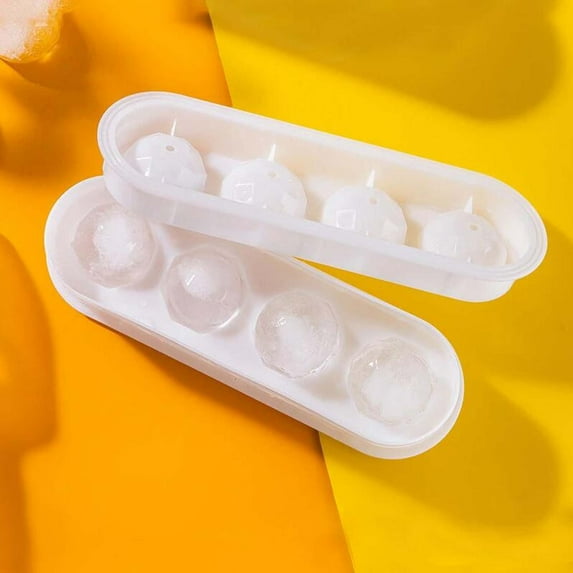 AURIGATE Ice Cube Tray Summer New Four-cell Cool Frozen Spherical Mold Household Spherical Ice Box Clearance
