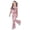 A01-Pink, variant on LRen Toddler Girl Outfits 2t Bow Short Sleeved T Shirt and Flare Pants Outfits Set Round Neck Loose Fit Girls' Two Piece Summer Set Preppy Clothes Valentines Day Classroom Gifts