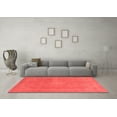 thumbnail image 3 of Ahgly Company Machine Washable Indoor Square Abstract Red Modern Area Rugs, 4' Square, 3 of 4
