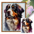 thumbnail image 1 of Hilo Algodón Ecológico Bordado Punto Cruz Con Perro Bernés 11CT 40x50cm, 1 of 9