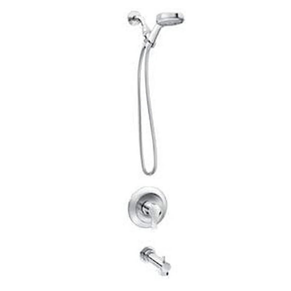 MOEN 82618 Meena Single Handle 4-Spray 4 in. Tub and Shower Faucet 1.75 GPM in. Chrome (Valve Included)