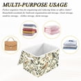 thumbnail image 6 of Yayeee Collapsible Cube Storage Bin with Lid Fabric Closet Decorative Basket with Handles, Green Birds, 6 of 7