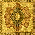 thumbnail image 1 of Ahgly Company Indoor Square Persian Yellow Traditional Area Rugs, 8' Square, 1 of 4