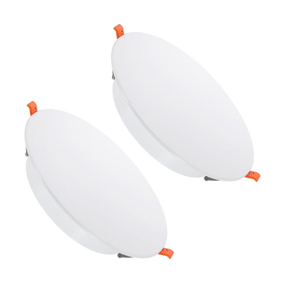 230mm / 9" Diameter Spring Ceiling Hole Cover Plate, 2 Pack Downlight Hole Trim Wall Mount Decorative Cap Access Panel for 2-3.3" Round Ceiling and Wall Openings, White