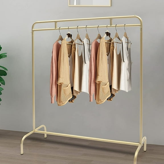 FETCOI Gold Clothes Rack Garment Rack Metal Freestanding Clothes Display Stand for Clothing Store Home