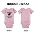 thumbnail image 3 of Warning: Protected by A Pug Dog Funny Baby Rompers Newborn Clothes Outfits (Pink,18-24 Months), 3 of 5