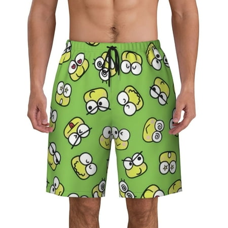 

Keroppi Mens Beach Shorts Breathable Beach Surfing Beach Bathing Suits Pant
