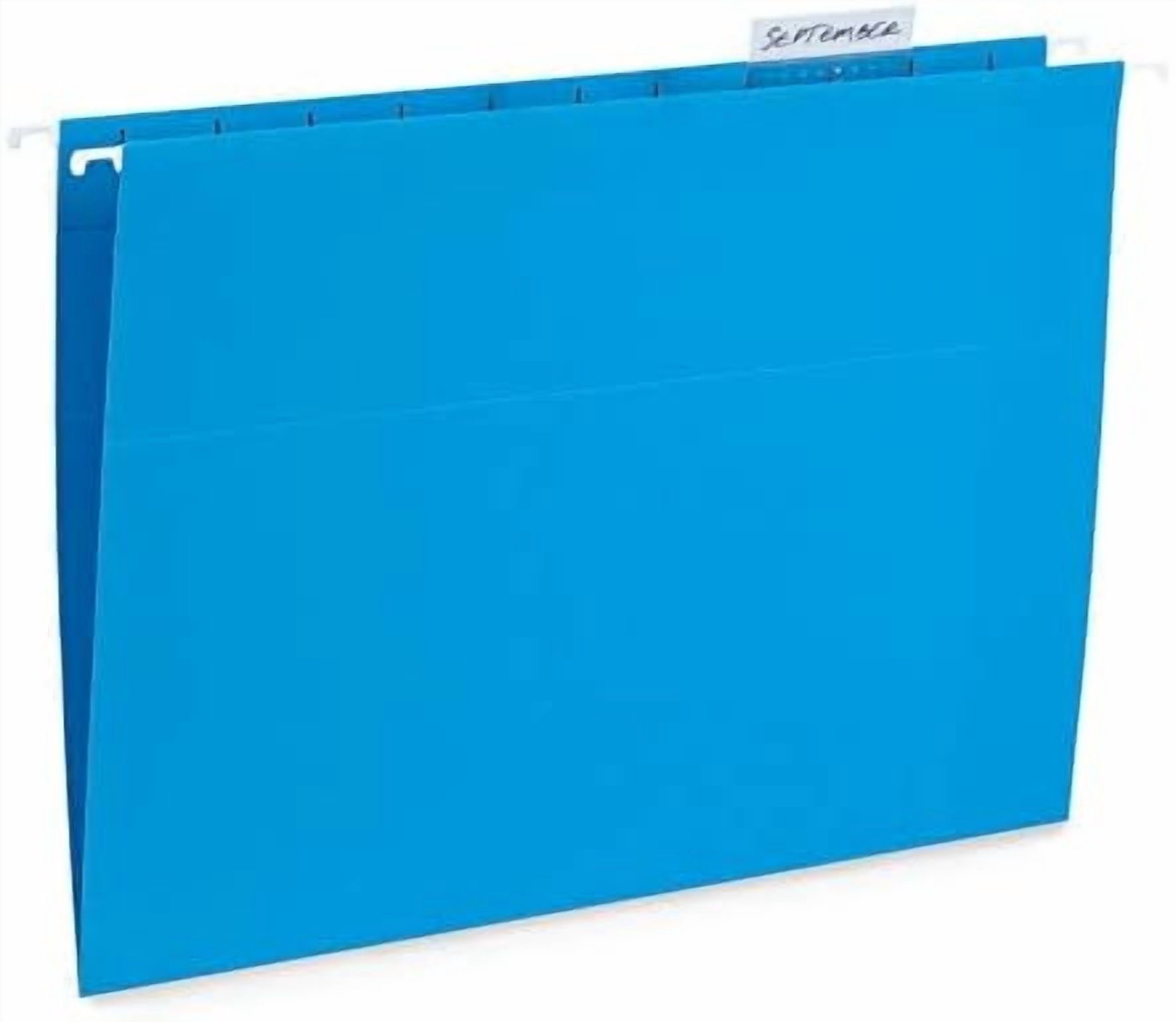 Hanging File Folders, 25 Reinforced Hang Folders, Designed for Home and Office Color Coded File Organization, Letter Size, Blue, 25 Pack