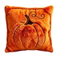 thumbnail image 3 of PoyoKee Fall Pillow Covers 18x18, Halloween Pumpkin Corduroy Throw Pillow Covers, Embroidered Pillowcase for Sofa Thanksgiving Halloween Indoor Decor, 3 of 8