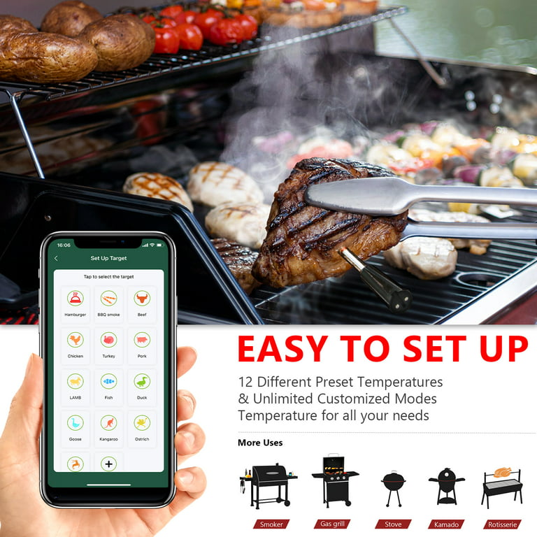 Bluetooth Meat Thermometer Smoker