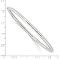 thumbnail image 2 of Diamond2Deal 925 Sterling Silver Polished 3mm Hinged Round Bangle Bracelet for Women 7.5", 2 of 4