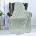 thumbnail image 4 of Pear Soft Flannel Fleece Throw Blanket, Simplistic Repetitive Pattern with Pastel Toned Fruit Print, Cozy Plush for Indoor and Outdoor Use, 70" x 90", Almond Green Rose, by Ambesonne, 4 of 5