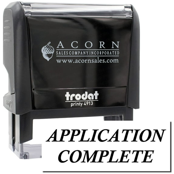 Large Self-Inking Application Complete Stamp, Trodat Printy 4913, Press and Print Stamping, Impression Size 7/8" x 2-1/4", Up to 10,000 Impressions - Black Ink