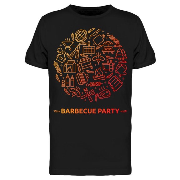 Barbecue Party Icons Tee Men's -Image by Shutterstock