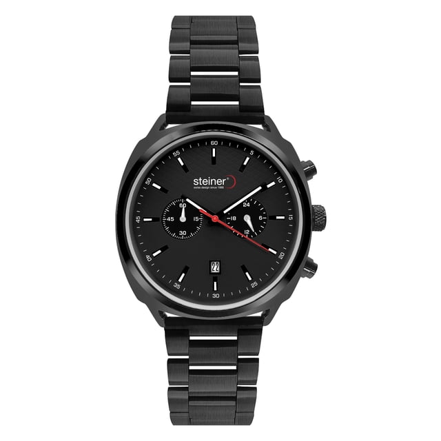 Reloj de Hombre Steiner Chrono-Sport 45mm con Cronógrafo Y Fechador Negro