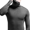 thumbnail image 3 of Men Thermal Shirt Turtleneck Soft Long Sleeve Base Layer Top Thermal Tee Shirt, 3 of 4