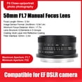 thumbnail image 6 of Riousery 50mm F1.7 Full Frame Large Aperture Manual Focus Camera Lens for EF Mount DSLR Cameras, Multi Layer Anti Reflective Coatings, Alloy and Optical Glass Construction (2 inches / 50.8 mm), 6 of 9