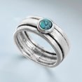thumbnail image 4 of SmartBy Three Layers Simple Statement Vintage Ring Ethnic Style Turquoise Lady Ring Jewelry Accessaries, 4 of 8