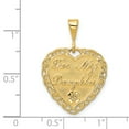 thumbnail image 4 of 14k Or Jaune Réversible Mon Coeur de Fille Pendentif Pendentif Pendentif, 4 of 8