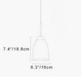 thumbnail image 3 of FSLiving Loft Style White Pendant Light with 15ft Plug-in UL On/Off Dimmer Switch Cord E26 Pendant Lamp for Bedroom Corner Lighting, Bulbs Not Included - 1 Light, 3 of 8