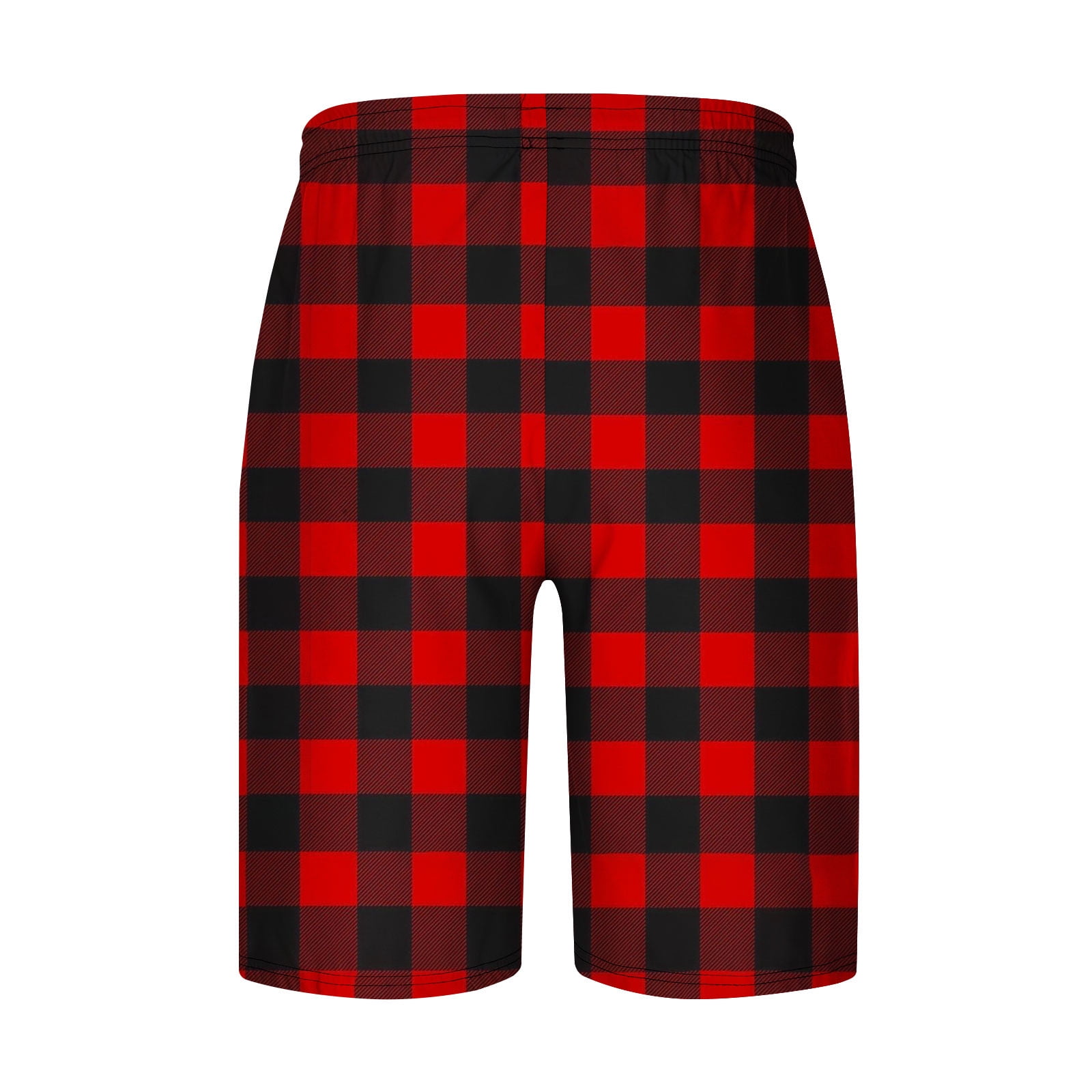 Meichang Plaid Pajama Shorts Men Soft Loose Fit Pamajas Loungewear Casual Classic Plaid Pjs Bottom Summer Pj Lounge Red Xl Red