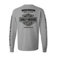 thumbnail image 2 of Men's Shirt, Willie G Skull Long Sleeve Tee, Gray 30296651, Harley Davidson, 2 of 2