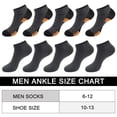 thumbnail image 6 of LOOIKOOS 10 Pairs Mens Ankle Socks, Lightweight Low Cut Athletic Socks for Sports Running Workout Daily Wear, 6 of 6