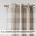 thumbnail image 2 of DriftAway Buffalo Check Woven Plaid Pattern Lined Blackout Thermal Insulated Window Curtain Grommet, 2 Panels, 52" x 96", Taupe, 2 of 8