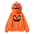 thumbnail image 7 of kids Halloween hoodie, kids Halloween pumpkin hoodie sweatshirt, Long Sleeve Pullover Hooded Top with Front Pocket, Halloween out for kids, 7 of 7