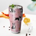 thumbnail image 3 of 30oz Boston Terrier Dogs and Flowers Tumblers Stainless Steel Tumbler with Lid and Straw,Vacuum Insulated Double Wall Travel Tumbler Cups Mug with Cleaning Brush for Coffee,Tea, 3 of 7