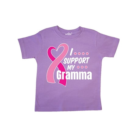 

Inktastic Breast Cancer Awareness I Support My Gramma with Pink Ribbon Gift Toddler Boy or Toddler Girl T-Shirt