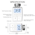 thumbnail image 3 of ZigBee Radiator Thermostat Heating Temperature Controller Tuya ZigBee 3.0 TRV Temperature Control Gauge Thermostatic Radiator, 3 of 8