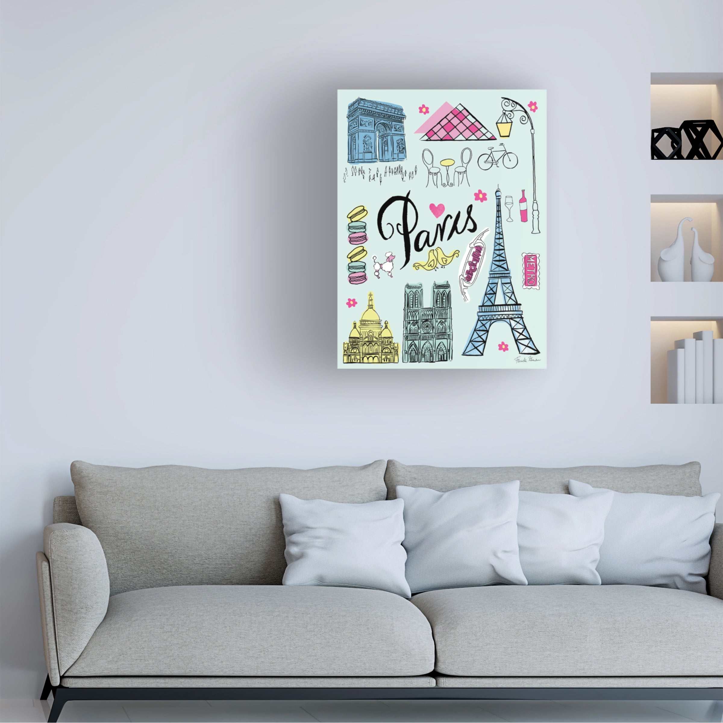 Trademark Fine Art Cityscape Canvas Art ' Travel Paris ' by Farida Zaman