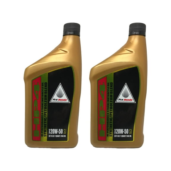 Honda Genuine OEM HP4 20W-50 Synthetic/Petrol Oil Blend 08C35-A25W0M - 2 Pack